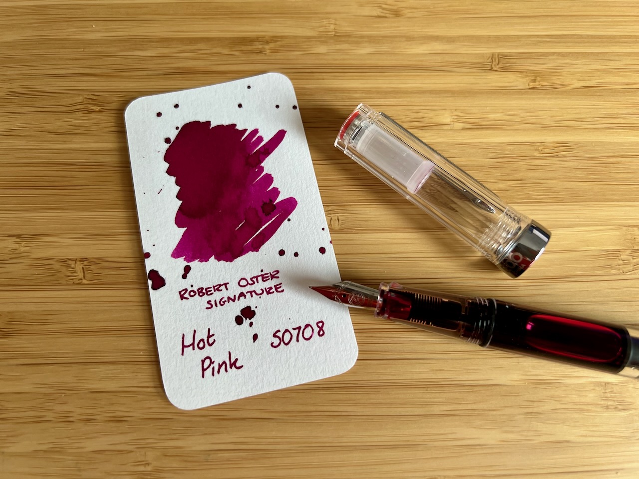 TWSBI Eco with Robert Oster Signature Hot Pink ink