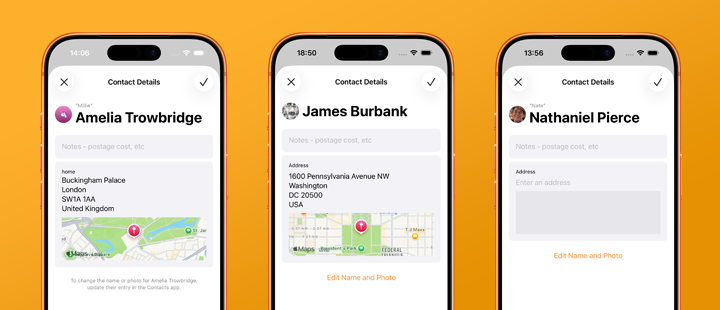 Storing addresses locally in Pendulum 1.15